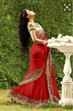 Laal Rashmi|Red Saree with Blouse