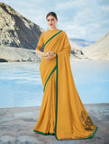 Maharani Peetambar|Mustard Digital Print Saree with Blouse