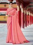 Prem Rachna|Pink Digital Print Saree with Blouse