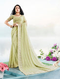 Nawabi Zari|Pista Heavy Lucknowi work Saree with Blouse