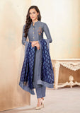 Mehekti Shaam|Grey Suit with Print Dupatta