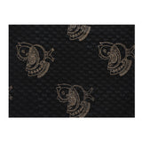 Gold Bird Motif And Butti Design Hand Block-Printed Black Cotton Fabric