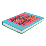 Indha Handmade Diary Horse Embroidery | Dupion Silk Cover | Eco-Friendly Recycled Paper (Blue & Pink)