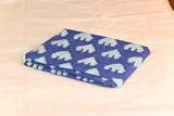 Blue And White Temple Design Motif Navy Blue Cotton Fabric