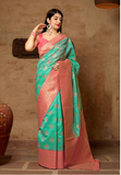 Tejaswini|Rama Silk Saree with Blouse