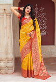 Banarasi Ujala|Yellow Silk Saree with Blouse